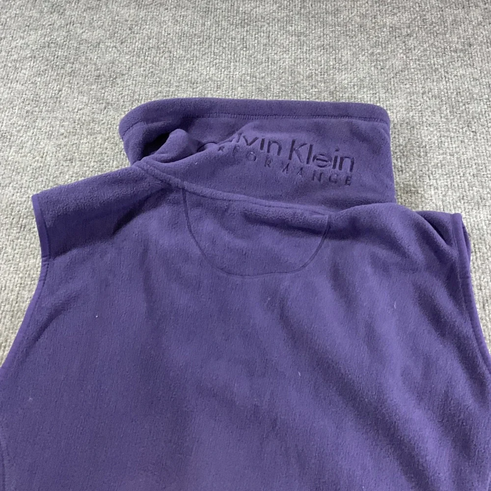 Calvin Klein Performance Mens Purple Fleece Full Zip Vest 3X PFSX9573 WD0 NEW